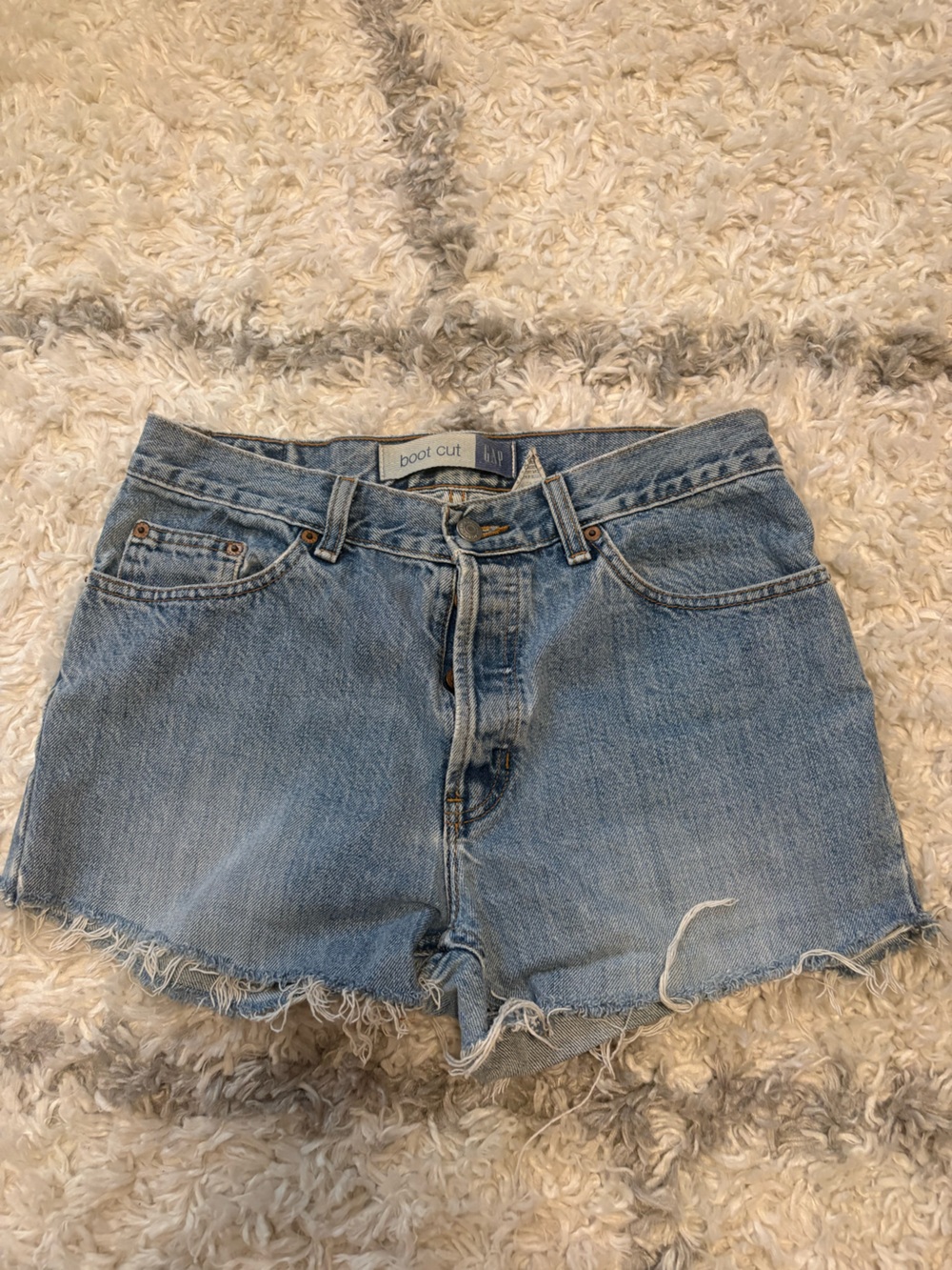 GAP Light Blue Boot Cut Denim Shorts